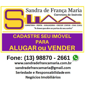 Banner Sandra de França Maria Corretora de Imóveis
Clique na Foto Para Saber Mais