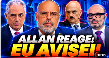 Show Político - ALLAN REAGE A WILLIAM WAAACK E MÁRIO SABINO: “VOCÊS AJUDARAM MORAES” - Clique na FOTO Para ir ao Video
