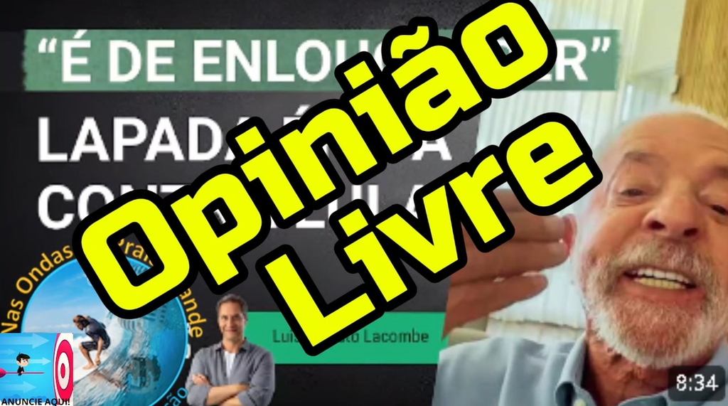 Lapada Histórica Na Topeira Desavisada - Opinião Liver Com Luis Ernesto Lacombe - Clique na FOTO Para ir ao Video